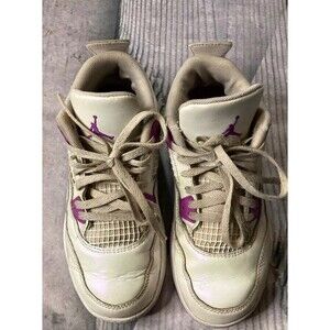 Nike Air Jordan 4 Retro (TD) - White/Hyper Violet Size 3Y Shoes